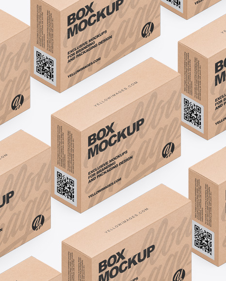 Download Kraft Box Mockup In Box Mockups On Yellow Images Object Mockups