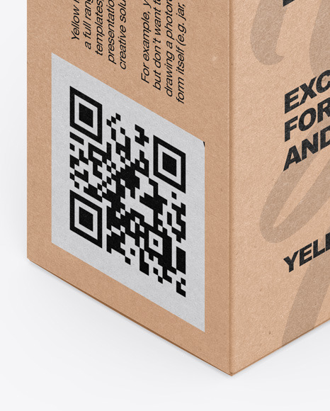 Download Kraft Box Mockup in Box Mockups on Yellow Images Object ...