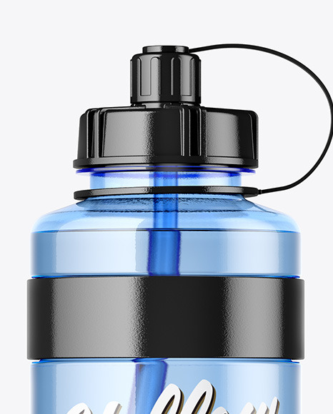 1000ml Blue Pet Sport Bottle Mockup In Bottle Mockups On Yellow Images Object Mockups