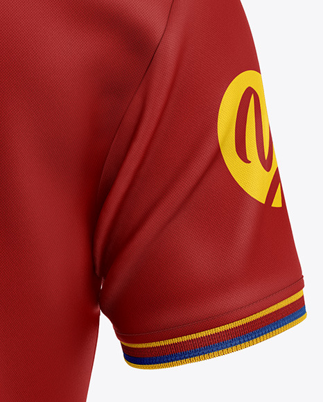 Men s Short Sleeve Polo Shirt Mockup PSD #6