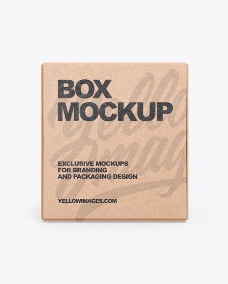 Kraft Box Mockup PSD #2