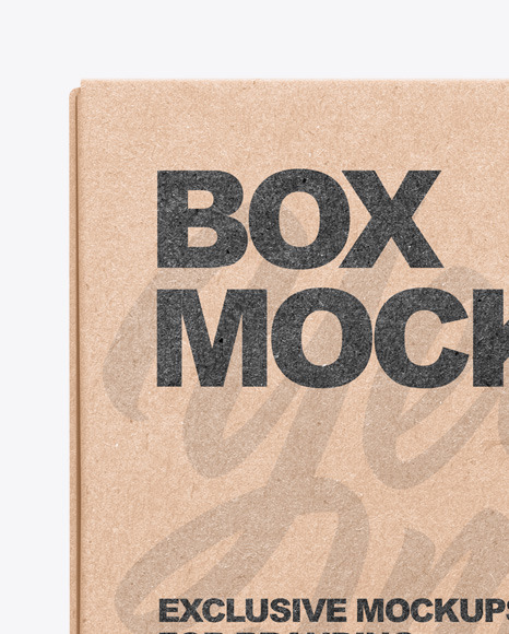 Kraft Box Mockup PSD #3