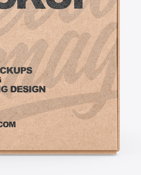 Kraft Box Mockup PSD #4