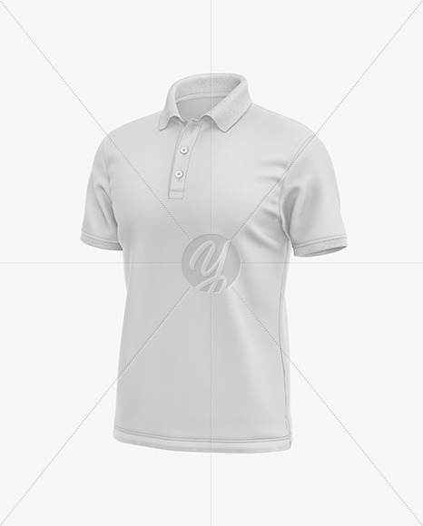 Download Men's Short Sleeve Polo Shirt Mockup in Apparel Mockups on ...