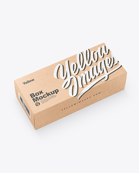 Download Kraft Box Mockup In Box Mockups On Yellow Images Object Mockups