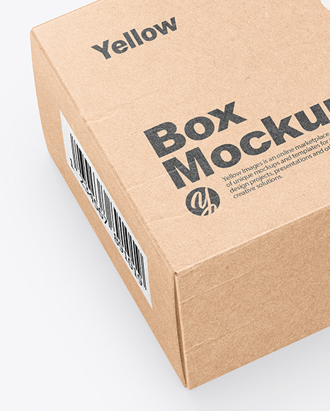 Download Kraft Box Mockup In Box Mockups On Yellow Images Object Mockups