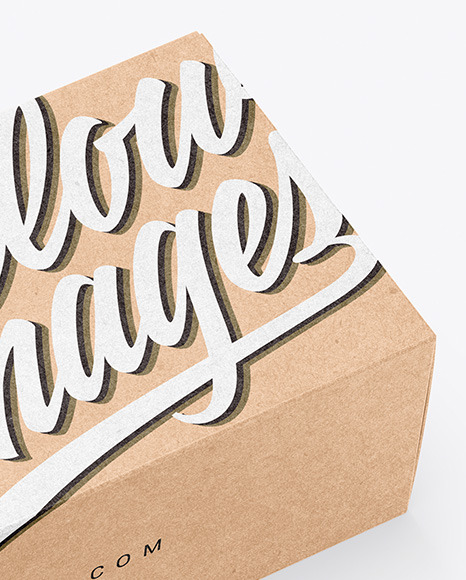 Kraft Box Mockup PSD #1