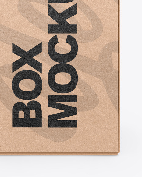Kraft Box Mockup PSD #1