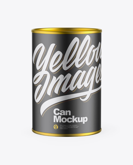 Matte Metallic Can Mockup PSD #2