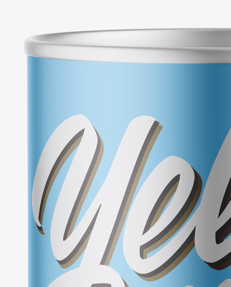 Matte Metallic Can Mockup PSD #1