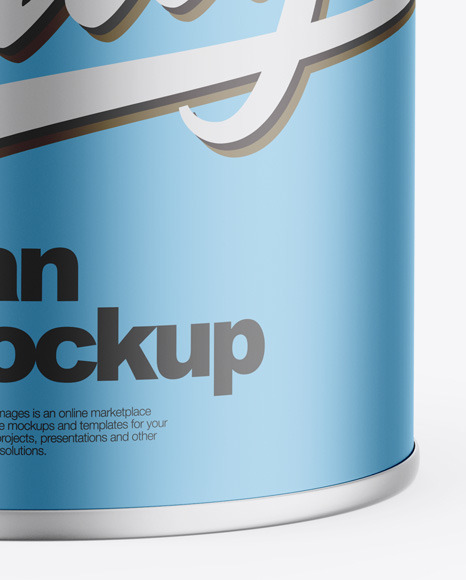 Matte Metallic Can Mockup PSD #6