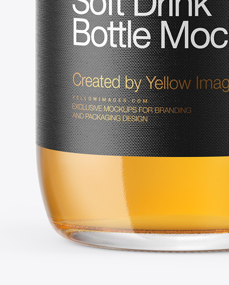 Glass Bottle with Soft Drink Mockup PSD #6