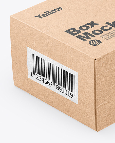 Download Kraft Box Mockup in Box Mockups on Yellow Images Object Mockups