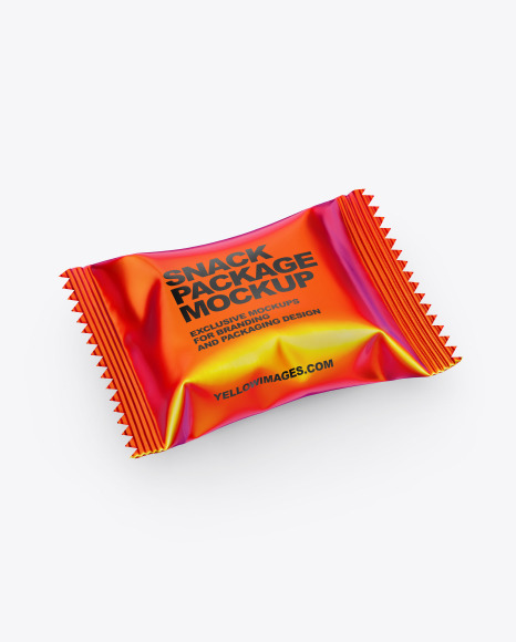 Download Kraft Snack Pack Mockup in Flow-Pack Mockups on Yellow Images Object Mockups