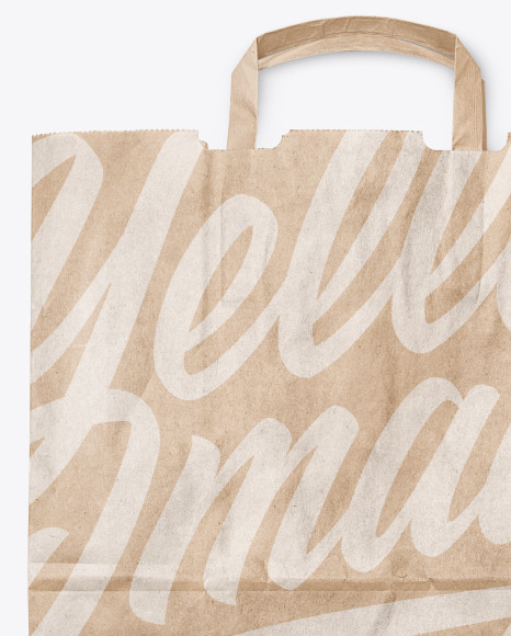 Download Kraft Shopping Bag Mockup In Bag Sack Mockups On Yellow Images Object Mockups