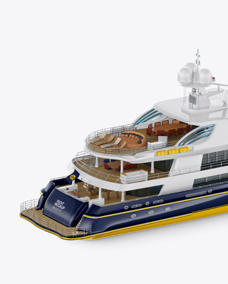 Download Yacht Mockup Back Half Side View In Vehicle Mockups On Yellow Images Object Mockups Yellowimages Mockups