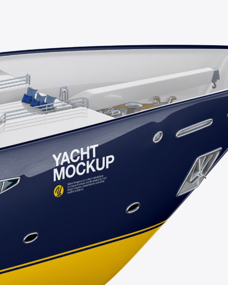 Download Yacht Mockup Back Half Side View In Vehicle Mockups On Yellow Images Object Mockups Yellowimages Mockups