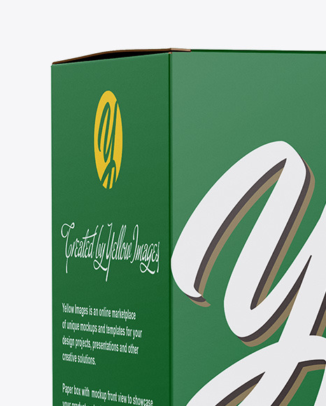 Glossy Paper Box Mockup