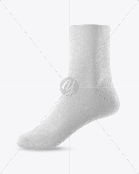 Sock Mockup Half Side View In Apparel Mockups On Yellow Images Object Mockups