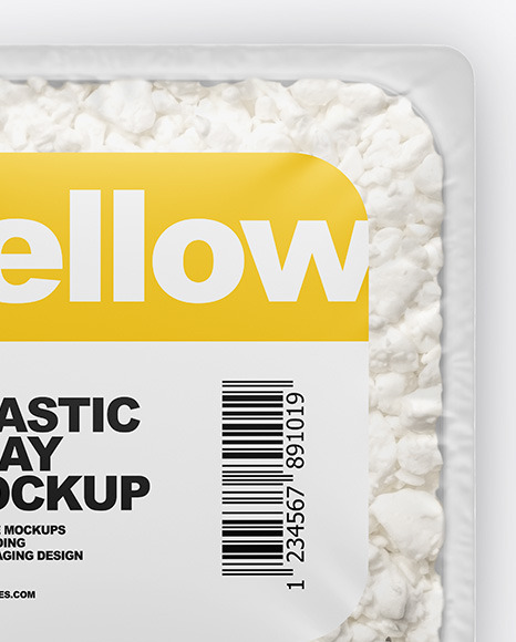 Download Plastic Tray With Cottage Cheese Mockup In Tray Platter Mockups On Yellow Images Object Mockups PSD Mockup Templates