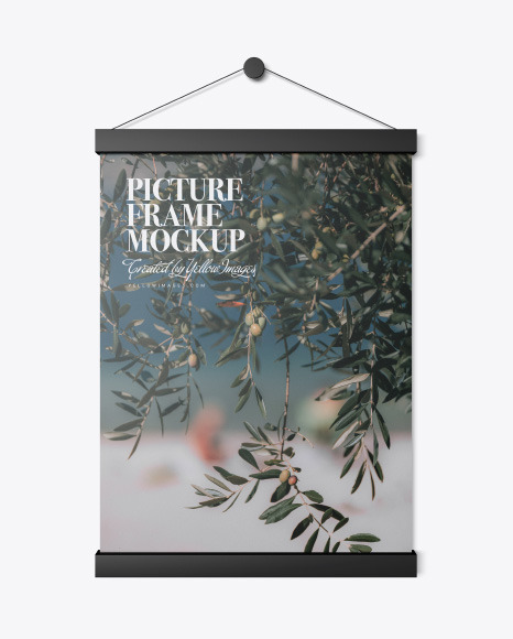 Matte Picture Frame Mockup In Stationery Mockups On Yellow Images Object Mockups