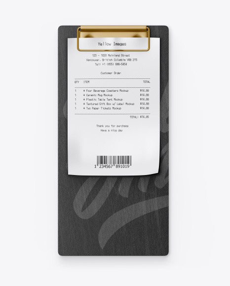 Download Wooden Clipboard w/ Receipt Mockup in Stationery Mockups ...