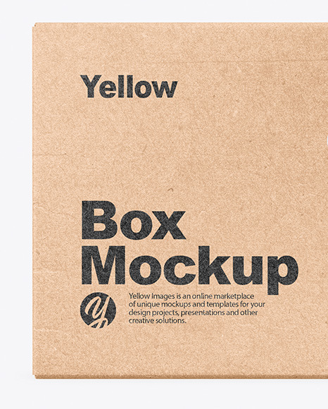 Kraft Box Mockup PSD #2