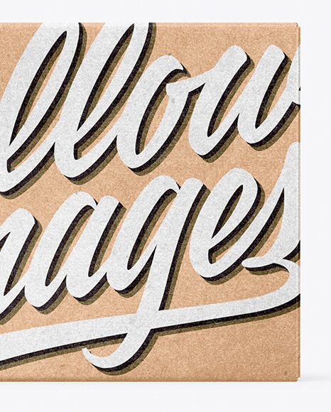 Kraft Box Mockup PSD #1