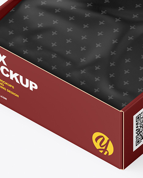 Download Opened Paper Box Mockup In Box Mockups On Yellow Images Object Mockups