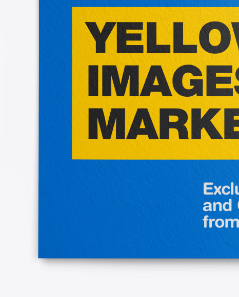 Textured A6 Flyer Mockup in Stationery Mockups on Yellow ...