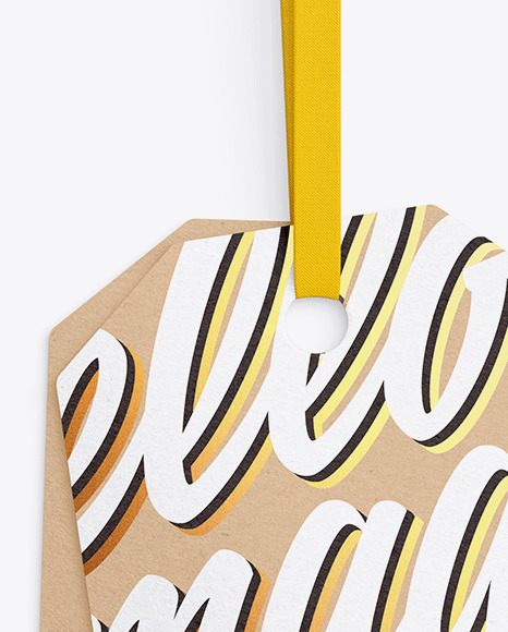 Two Kraft Labels Mockup PSD #2