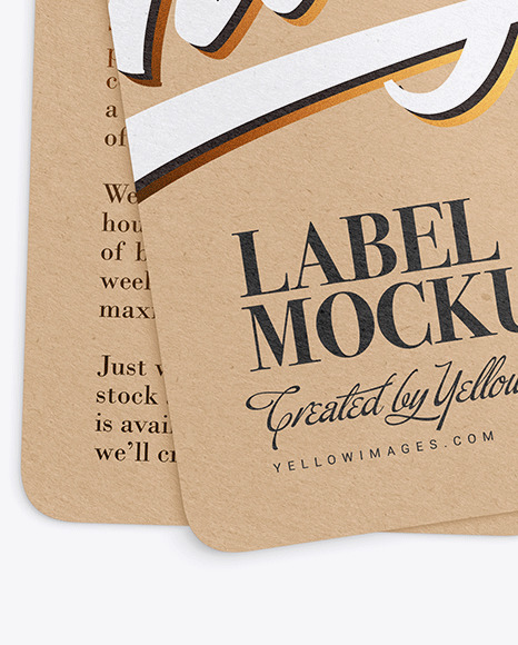 Two Kraft Labels Mockup PSD #1