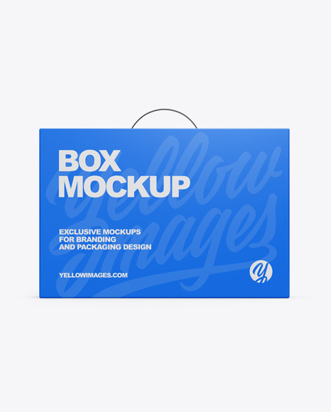 Download Paper Box With Handle Mockup Yellow Author PSD Mockup Templates