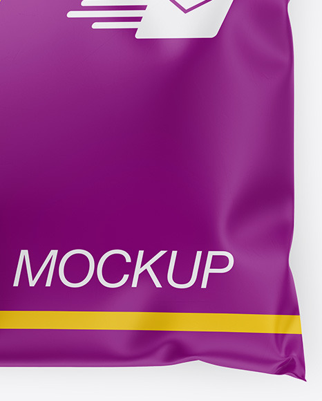 Download Matte Mailing Bag Mockup Top View In Bag Sack Mockups On Yellow Images Object Mockups Yellowimages Mockups