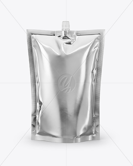 Download Glossy Metallic Doy-Pack Mockup in Pouch Mockups on Yellow Images Object Mockups