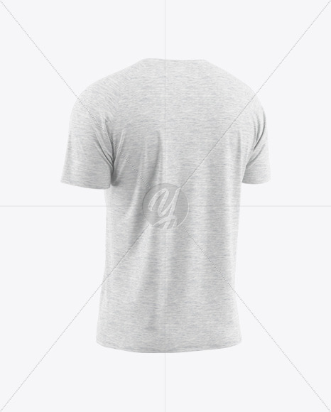 Download Melange Men's Raglan V-Neck T-Shirt Mockup in Apparel ...