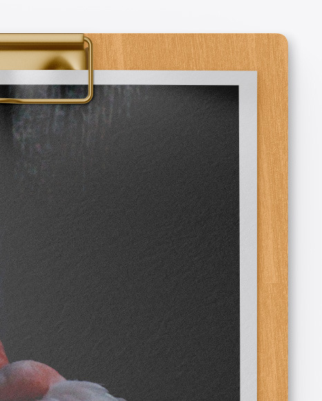 Wooden Clipboard w  Textured Paper Mockup PSD #5