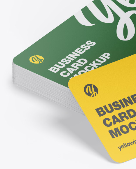 Stack of Business Cards Mockup