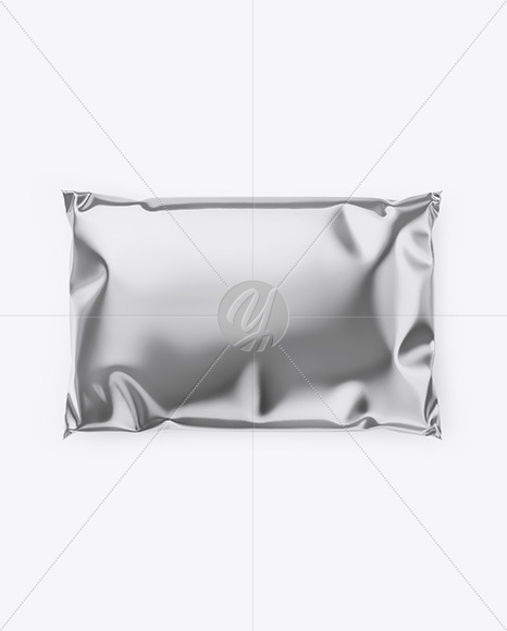 Download Metallic Mailing Bag Mockup Top View In Bag Sack Mockups On Yellow Images Object Mockups Yellowimages Mockups