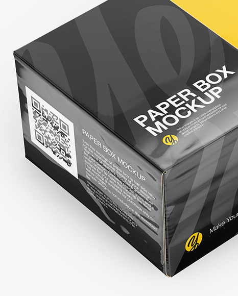 Download Paper Box Mockup in Box Mockups on Yellow Images Object Mockups