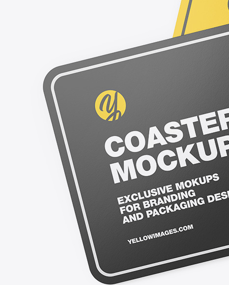 Download Paper Beverage Coasters Mockup In Stationery Mockups On Yellow Images Object Mockups PSD Mockup Templates