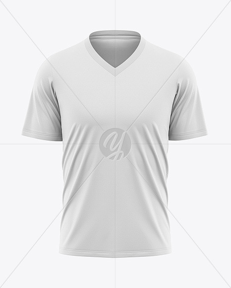 Download Men S V Neck T Shirt Mockup Front View In Apparel Mockups On Yellow Images Object Mockups PSD Mockup Templates