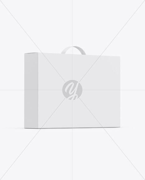 Paper Box With Handle Mockup PSD #1