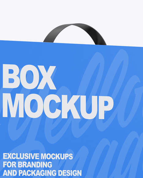 Paper Box With Handle Mockup