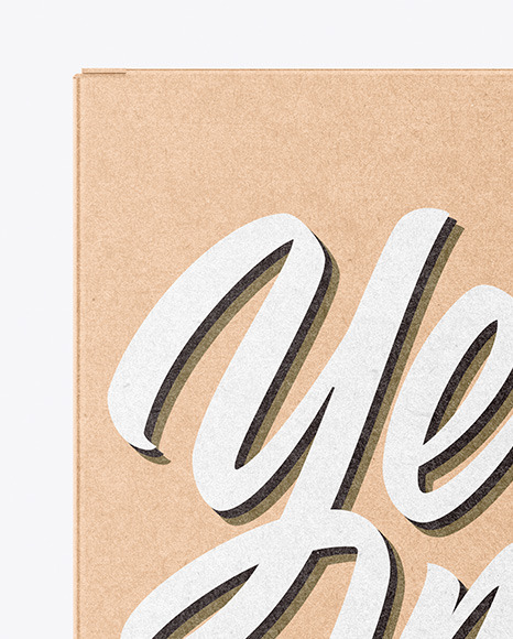 Kraft Box Mockup PSD #2