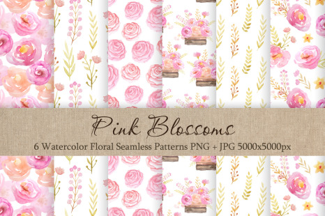 Watercolor Floral Patterns vol.1
