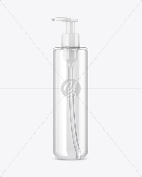 Clear Bottle With Pump Mockup In Bottle Mockups On Yellow Images Object Mockups