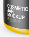 Matte Cosmetic Jar Mockup – High-Angle Shot