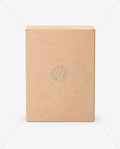 Download Opened Gift Kraft Box Mockup In Box Mockups On Yellow Images Object Mockups