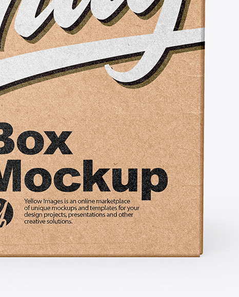 Download Kraft Box Mockup In Box Mockups On Yellow Images Object Mockups